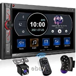 Système multimédia automobile Double Din récepteur stéréo de voiture écran tactile HD de 7 pouces