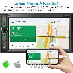 Système multimédia automobile Double Din récepteur stéréo de voiture écran tactile HD de 7 pouces