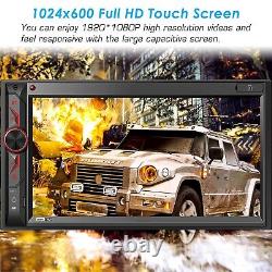 Système multimédia automobile Double Din récepteur stéréo de voiture écran tactile HD de 7 pouces