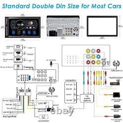 Système multimédia automobile Double Din récepteur stéréo de voiture écran tactile HD de 7 pouces