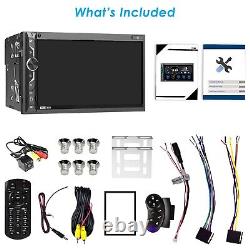 Système multimédia automobile Double Din récepteur stéréo de voiture écran tactile HD de 7 pouces