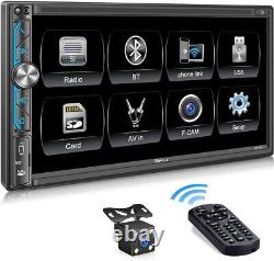 Système multimédia de divertissement pour voiture P. L. Z MP-902 7 pouces Double Din HD, Bluetooth