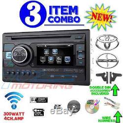 Toyota Scion CD Bluetooth Stéréo Radio Usb Installation De Voiture Double Din Kit Dash