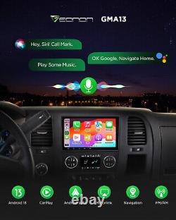 Unité principale Android 13 GPS Radio Double Din pour Chevy Silverado GMC Sierra
