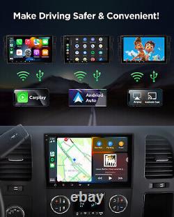 Unité principale Android 13 GPS Radio Double Din pour Chevy Silverado GMC Sierra