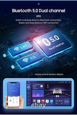 Unité principale de radio de voiture Double Din de 9 pouces Android 12 WiFi BT 4G LTE CarPlay 6GB+64GB