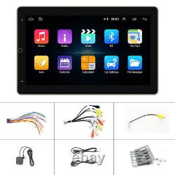 Voiture Stereo Radio 10.1'' Android 9.1 Gps Wifi Écran Tactile Rotatif Double 2 Din