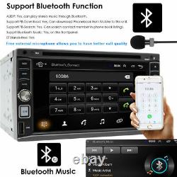 Voiture Stereo Touch Bluetooth Radio Double 2 Din 6.2 Lecteur DVD CD Avec Caméra Hd