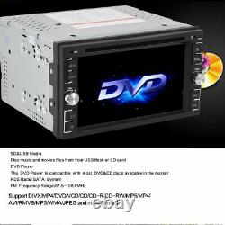 Voiture Stereo Touch Screen Bluetooth Radio Double 2 Din 6.2 CD DVD Player Camera