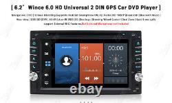 Windows 6.2 Double 2din Car Stereo Radio CD Lecteur De DVD Navigation Gps Bluetooth